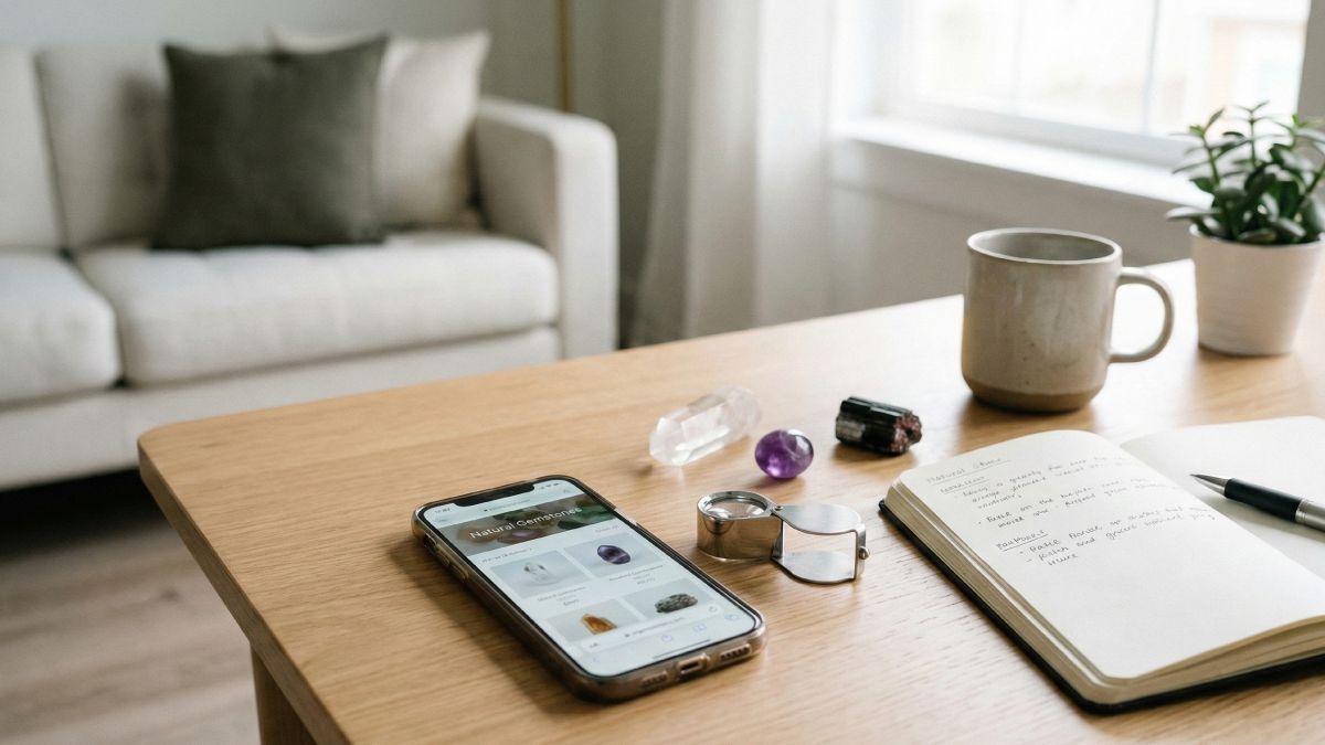 スマホで商品画面をチェックするイメージ