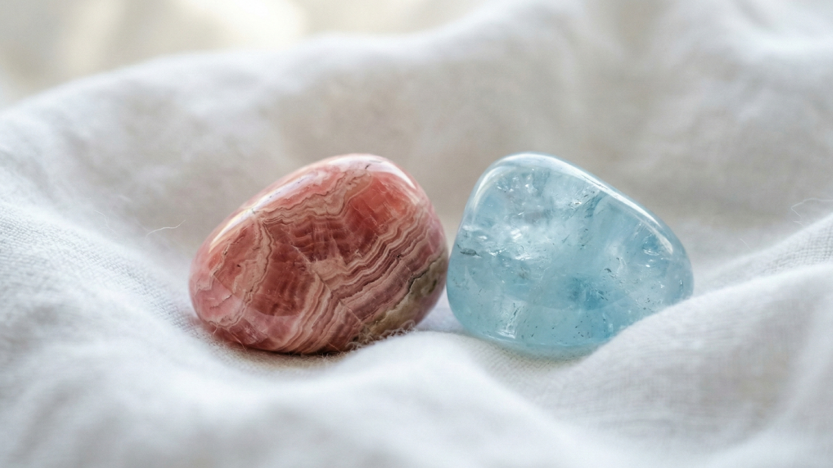 インカローズとアクアマリンの静謐な空間