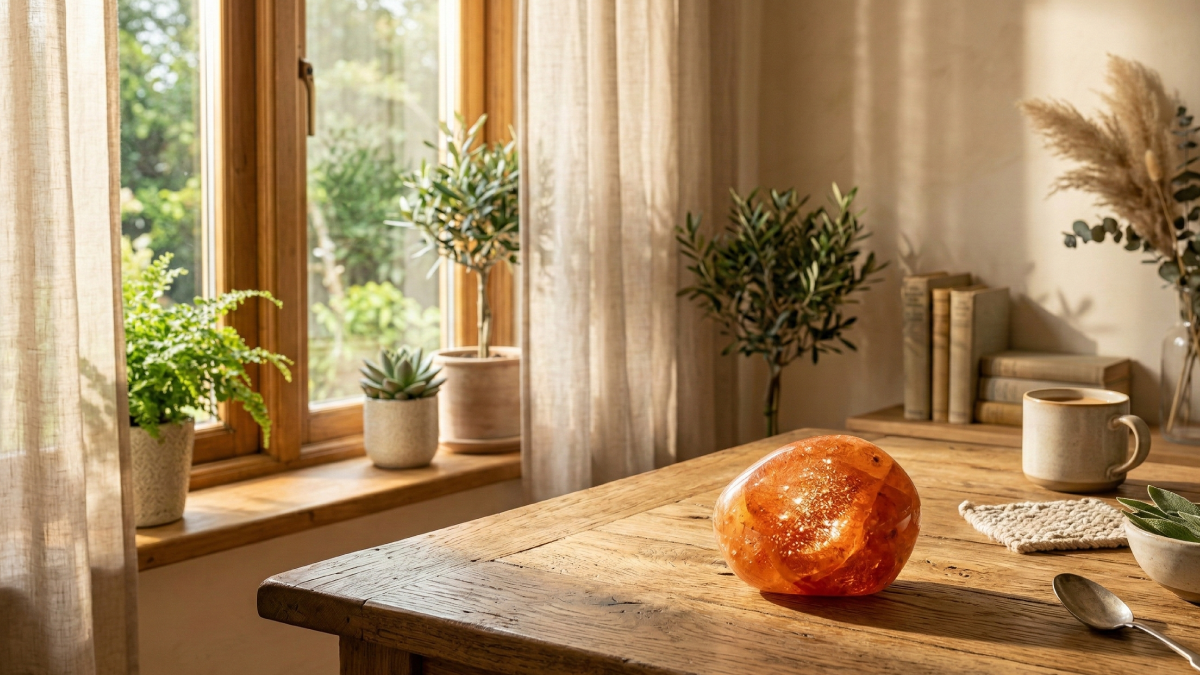 美しい天然石と光の差し込む空間