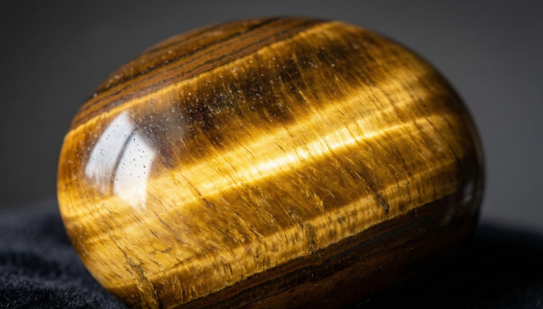 高品質なタイガーアイのシャトヤンシーと平行縞模様